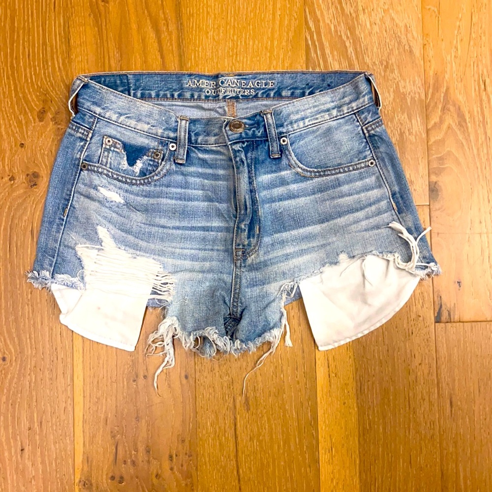 American Eagle high rise festival shorts